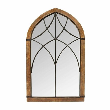 HOMEROOTS HomeRoots 373144 Cathedral Wood Framed Vintage Mirror 373144